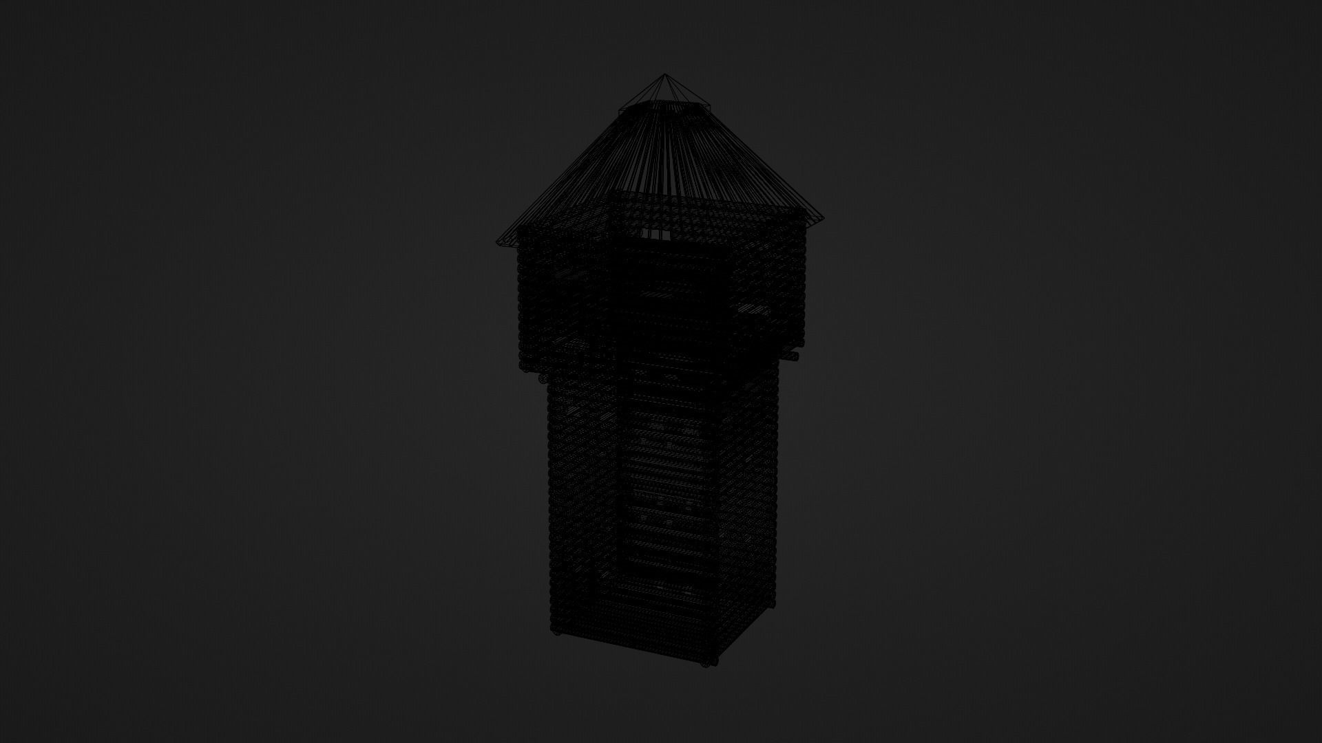 Medieval Tower Low-poly 3D model_11
