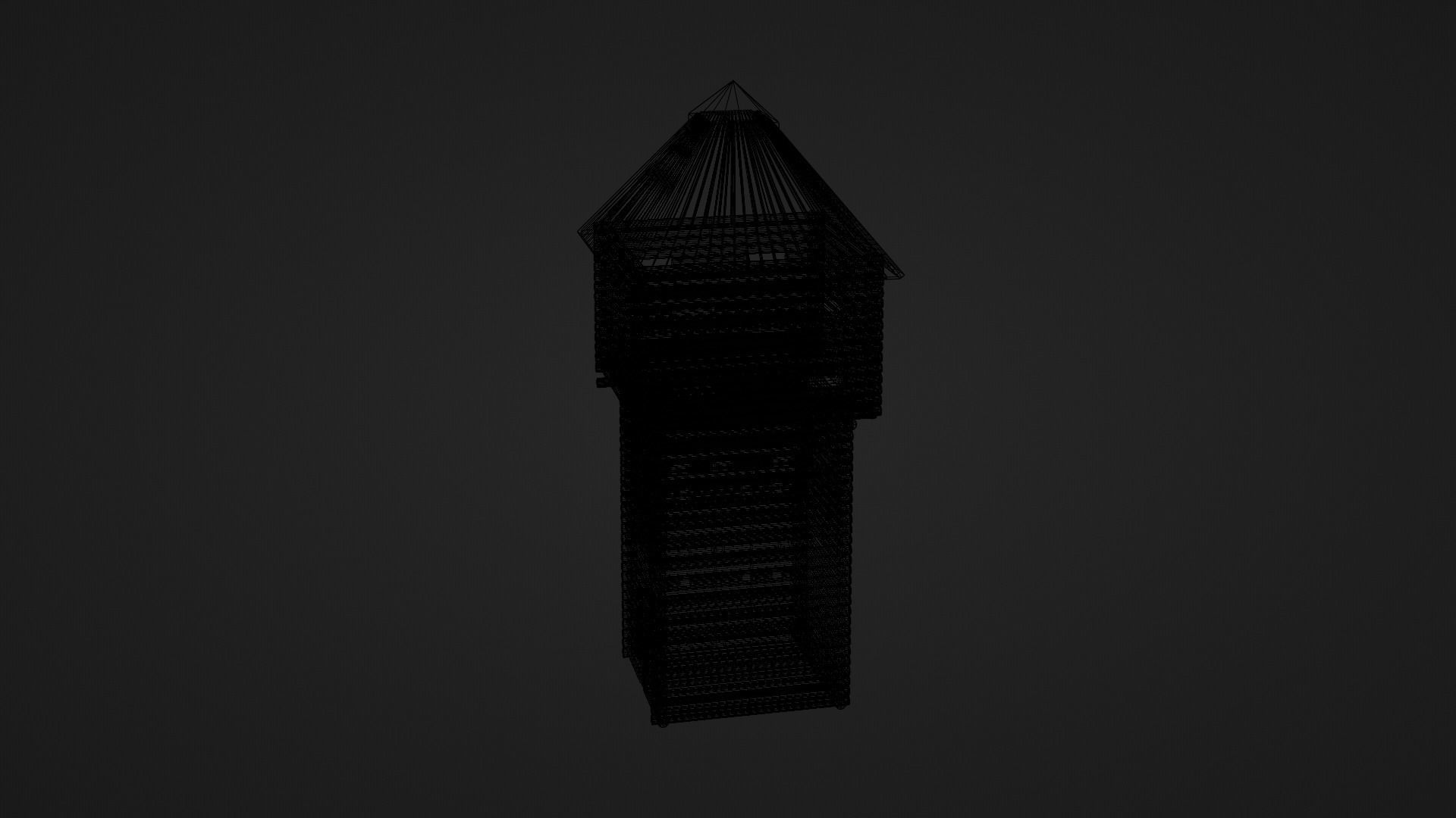 Medieval Tower Low-poly 3D model_10