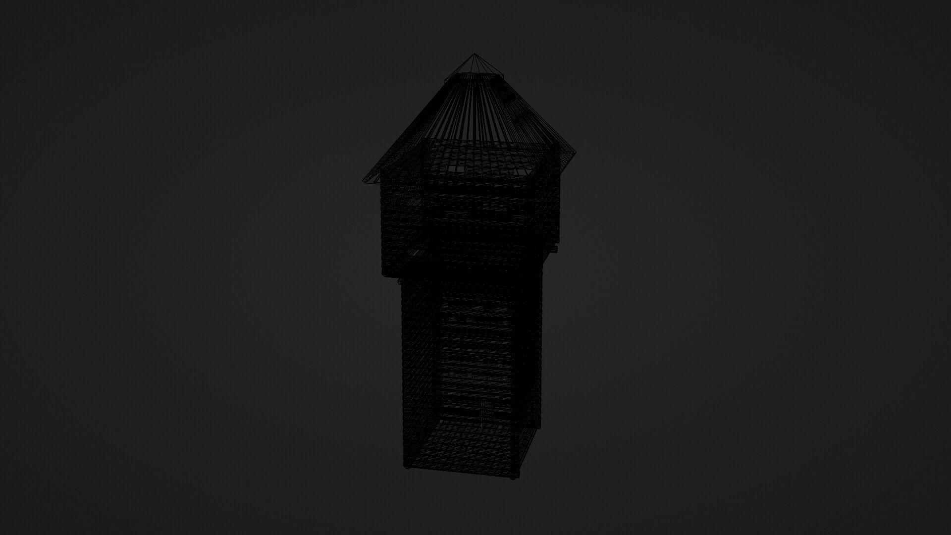 Medieval Tower Low-poly 3D model_13