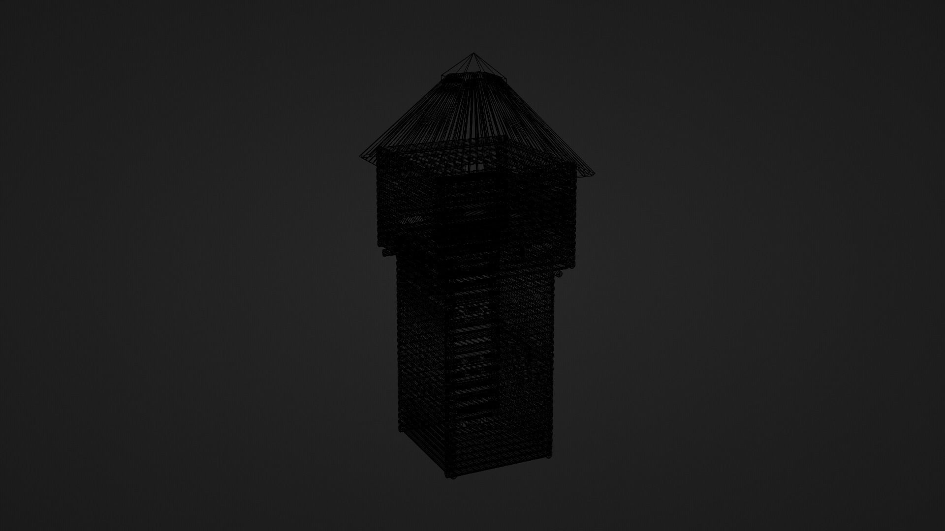 Medieval Tower Low-poly 3D model_12