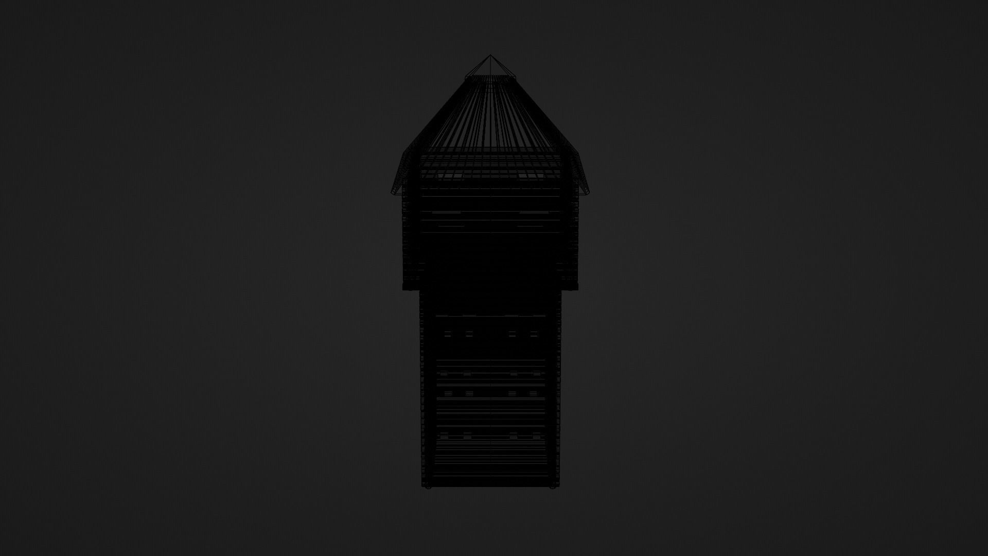 Medieval Tower Low-poly 3D model_15
