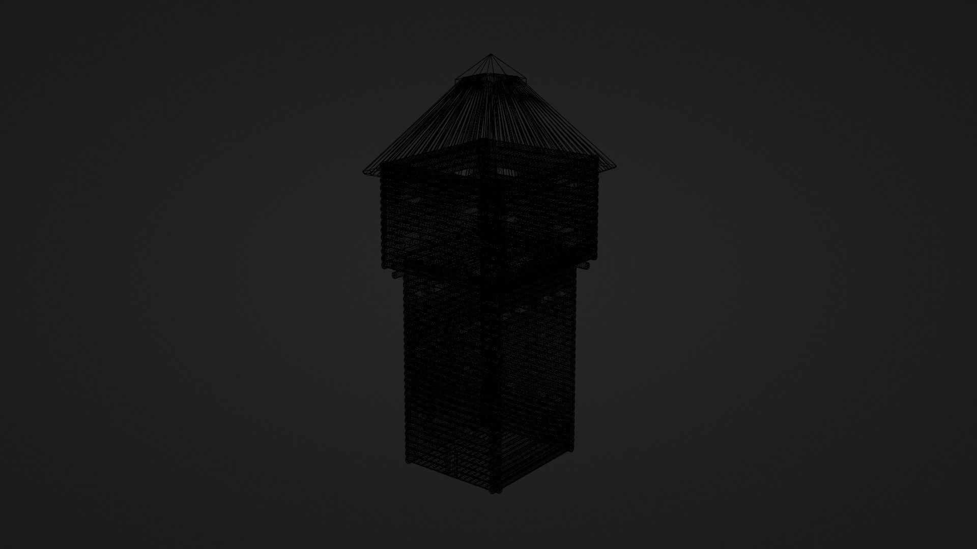 Medieval Tower Low-poly 3D model_9