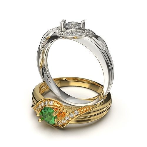  Jewelry Printable engagement ring stone 4mm 024ct  STL 3D print model
