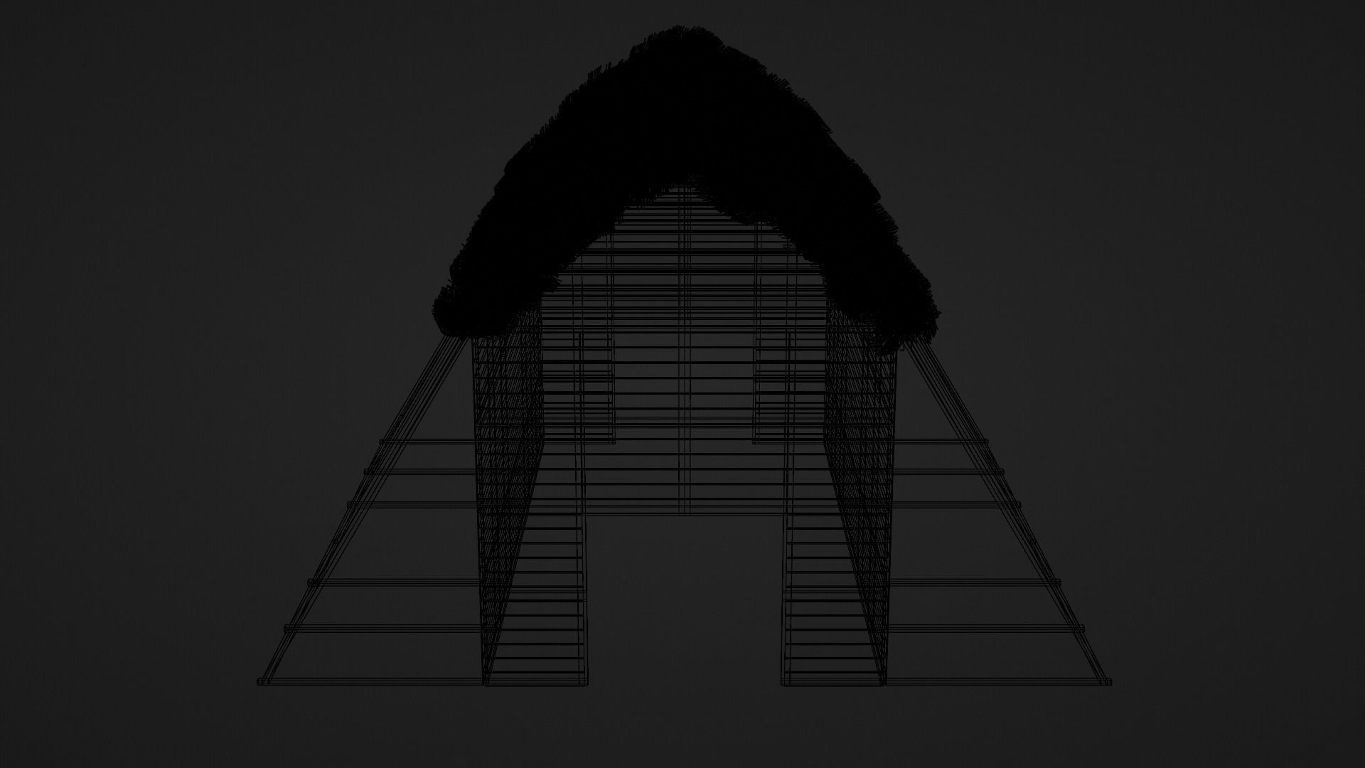 Medieval Barn Low-poly 3D model_8