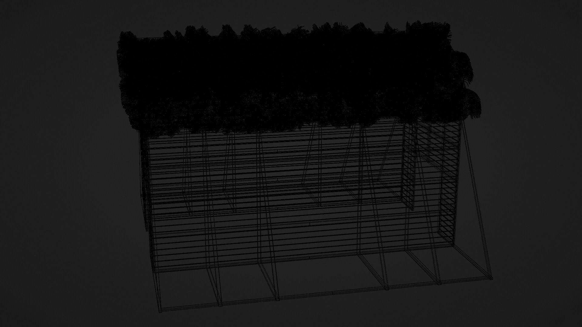 Medieval Barn Low-poly 3D model_10