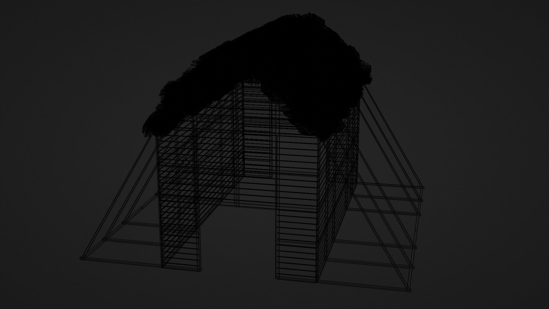 Medieval Barn Low-poly 3D model_13