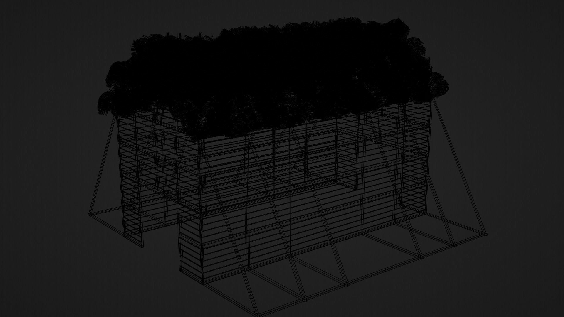 Medieval Barn Low-poly 3D model_14