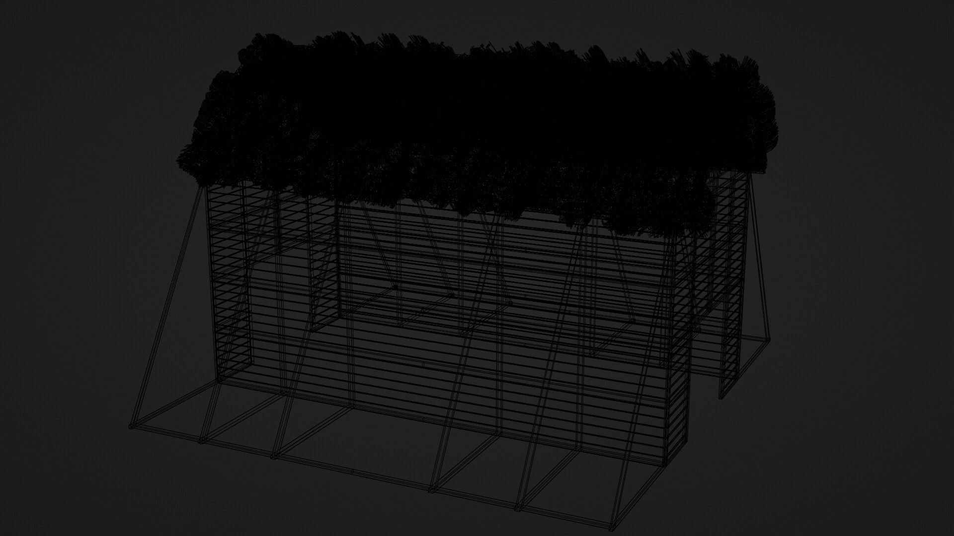 Medieval Barn Low-poly 3D model_11