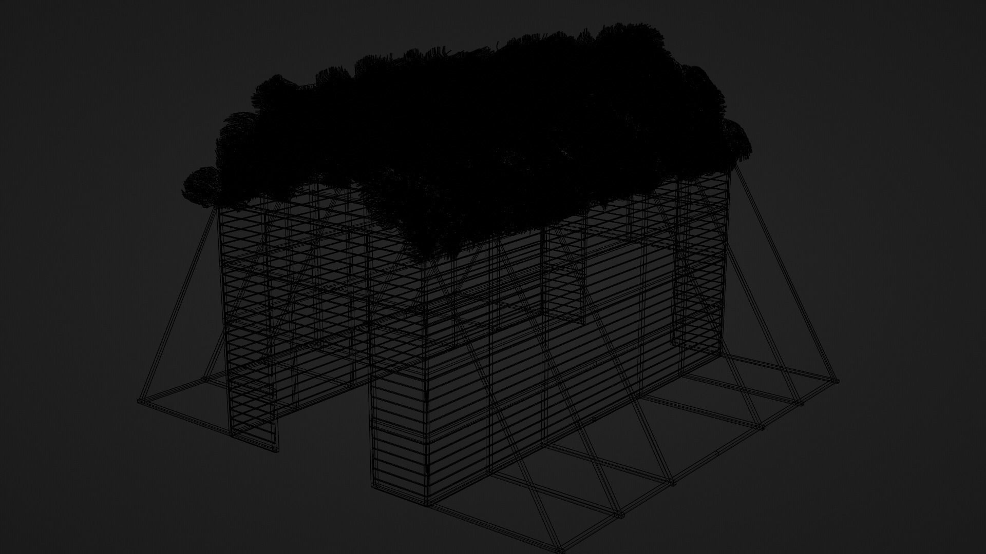 Medieval Barn Low-poly 3D model_9