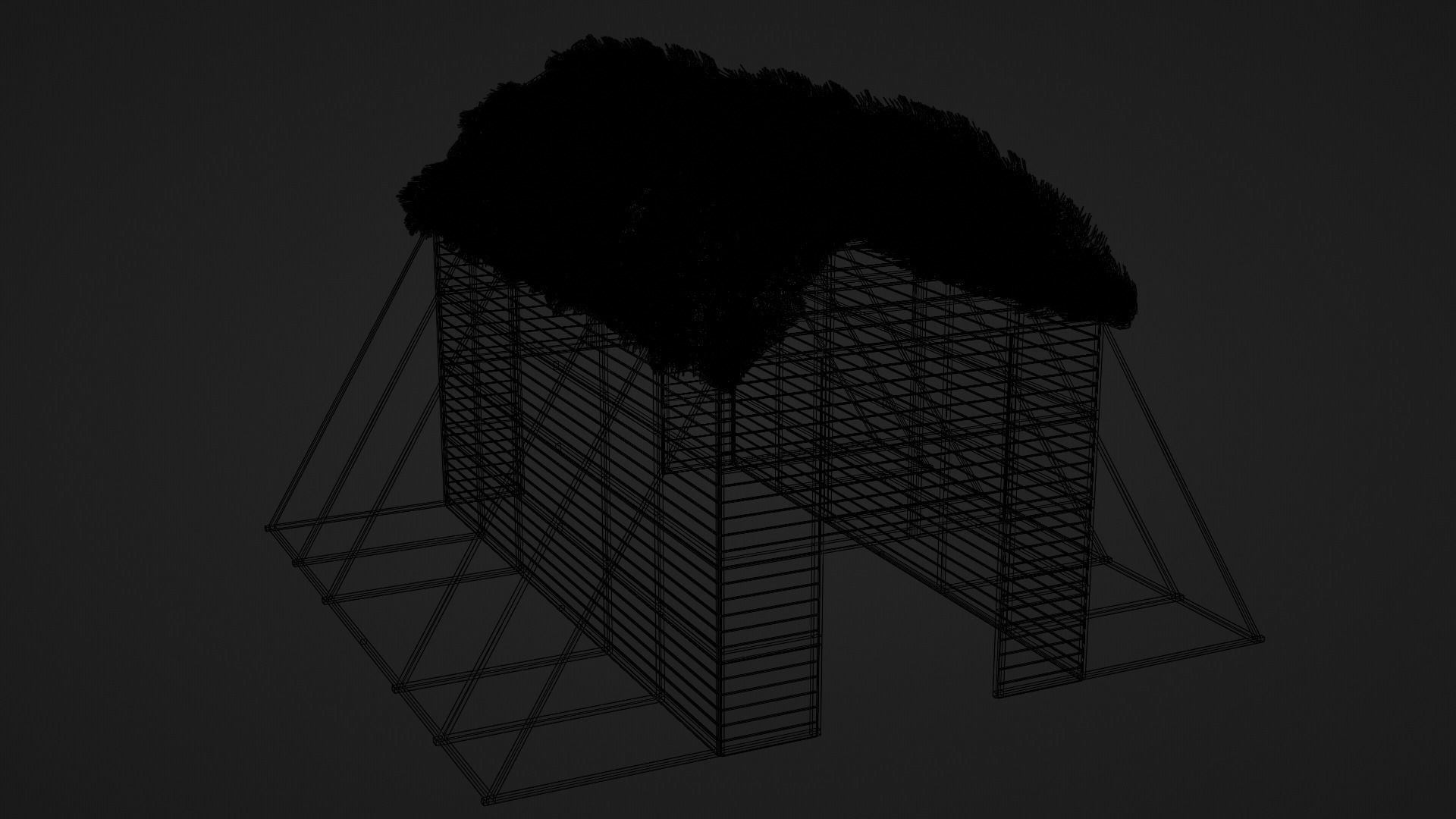 Medieval Barn Low-poly 3D model_12