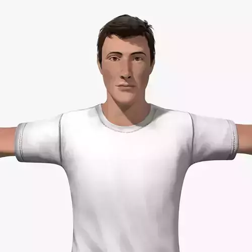 Realistic Basic Male - Rigged Low-poly 3D model