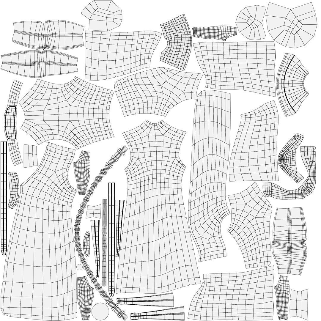 korean hanbok men with character Low-poly 3D model_6