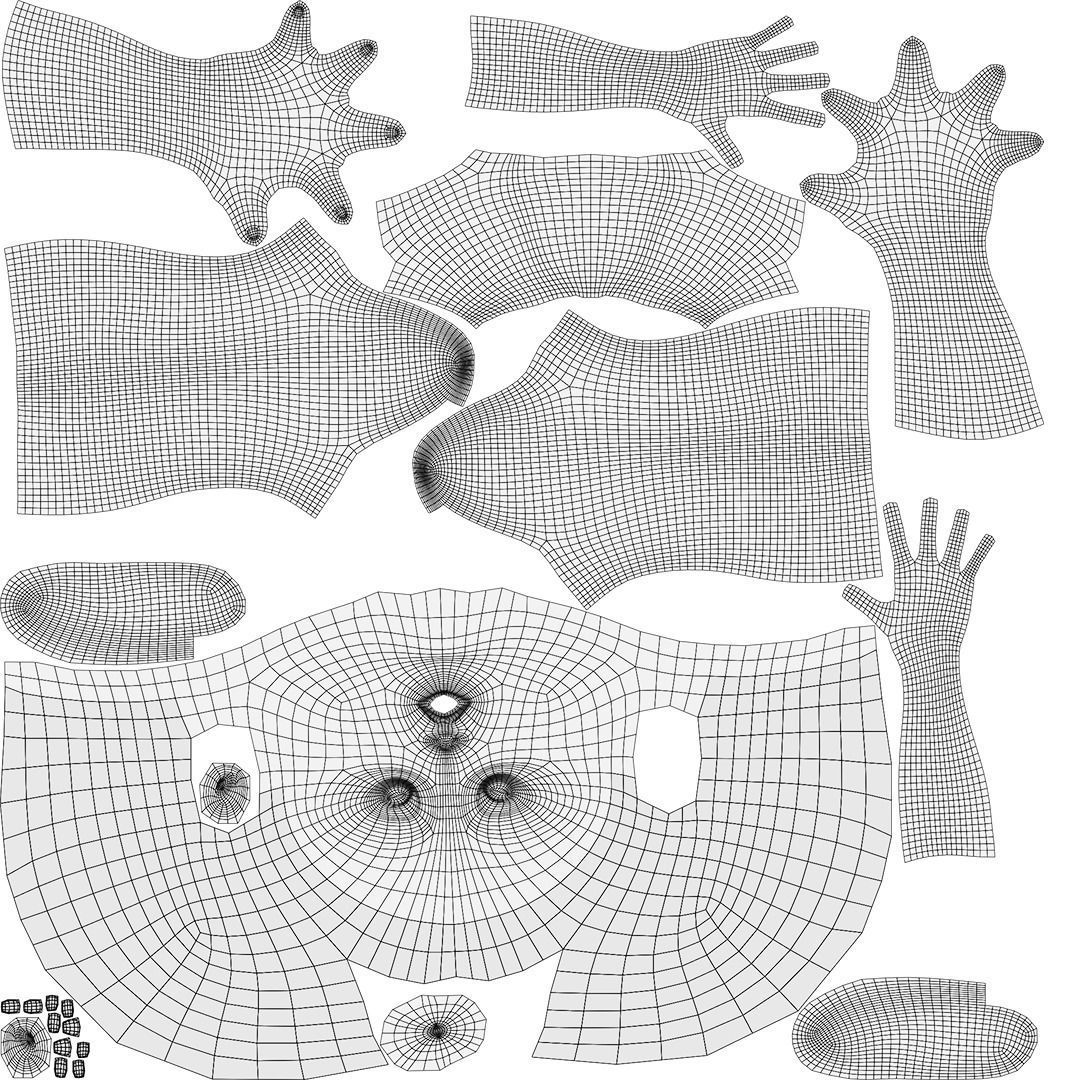 korean hanbok men with character Low-poly 3D model_7