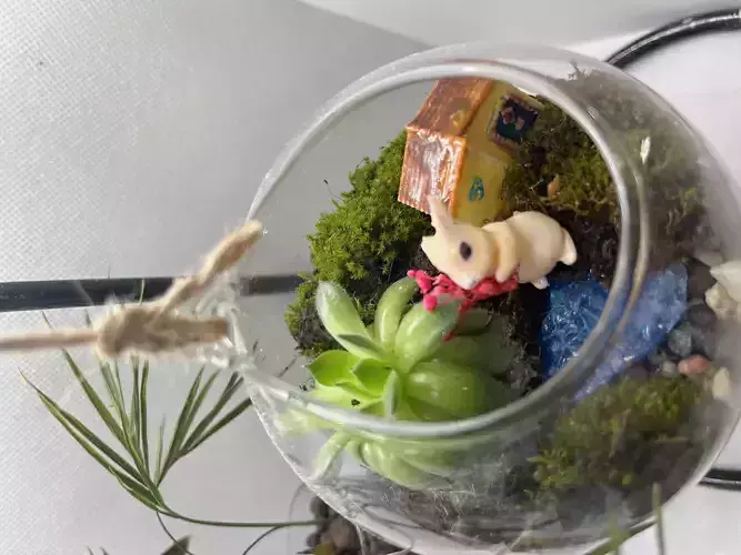 Forest Rabbit Hanging Pot