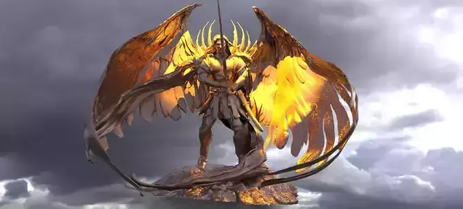 Arch Angel Michael Wings Wide