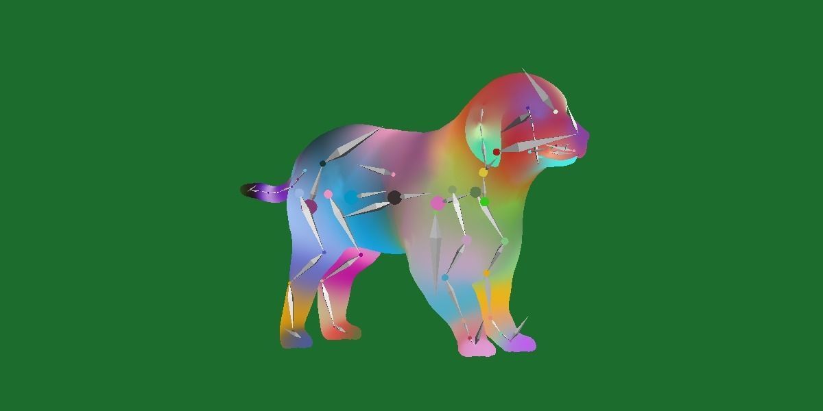 Retriever Puppy Dog 3D model_34