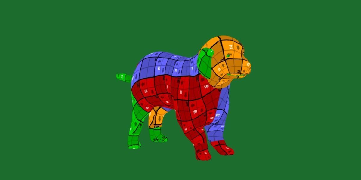 Retriever Puppy Dog 3D model_25