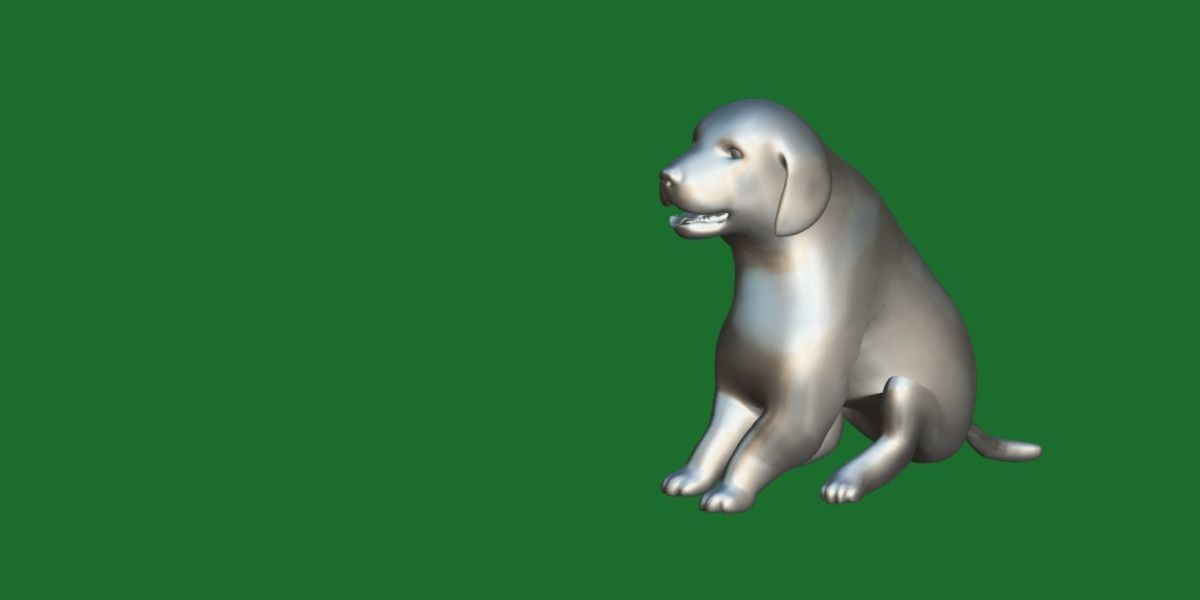 Retriever Puppy Dog 3D model_21