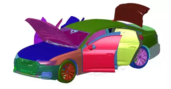 Audi A6 55 TFSi e S-Line 2020 Vehicle 3d scan model  3D model