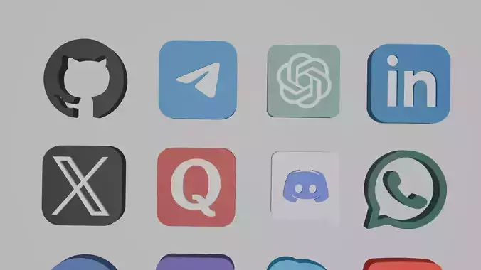 Social media logo icons