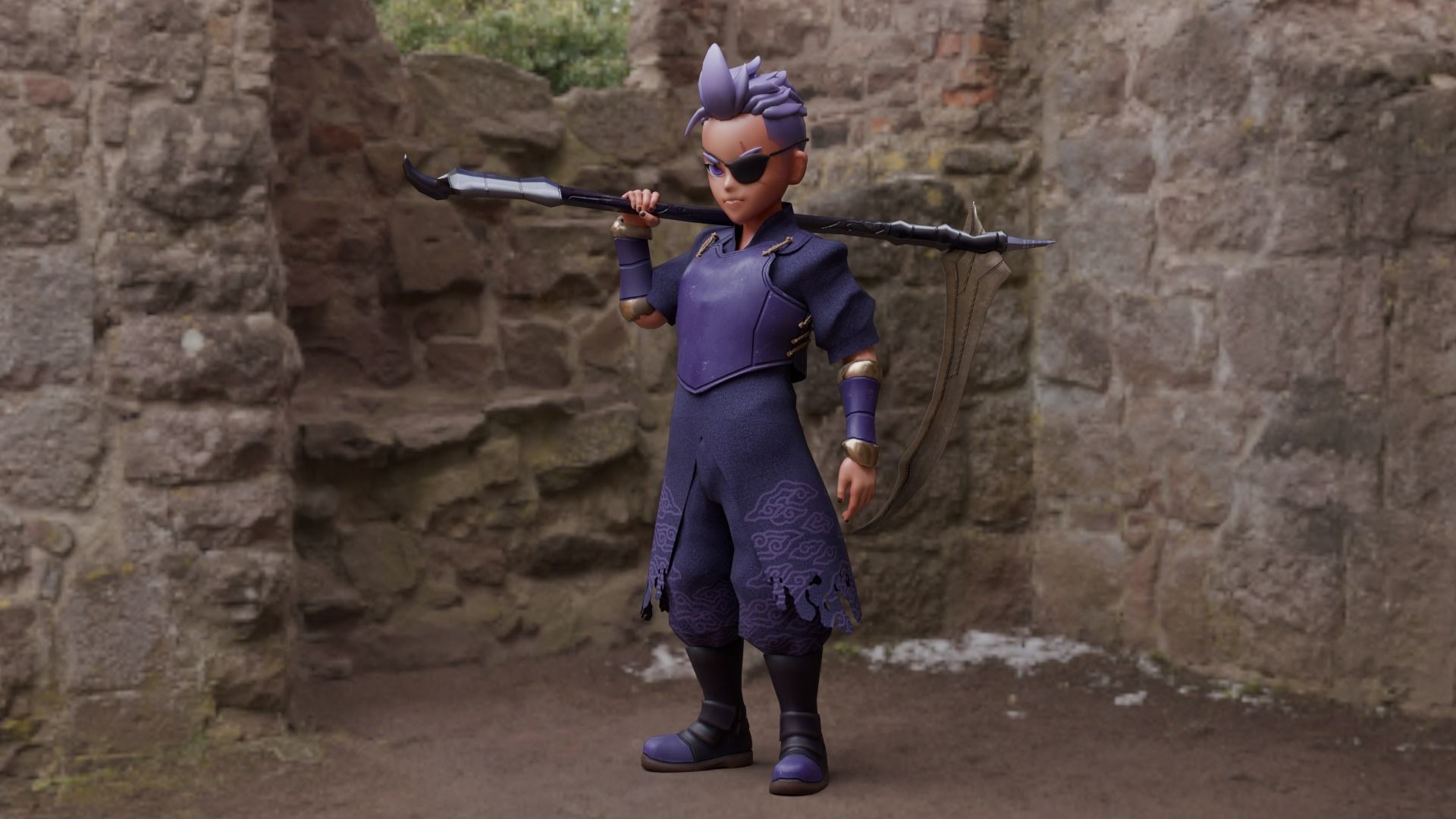 Low poly - Stylized Game Character Male - Ghost Low-poly 3D model_11