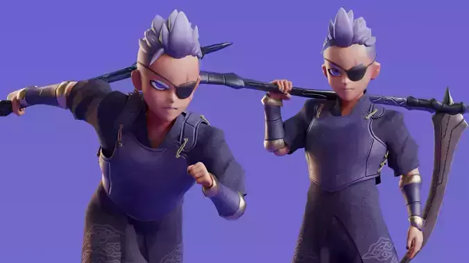 Low poly - Stylized Game Character Male - Ghost Low-poly 3D model