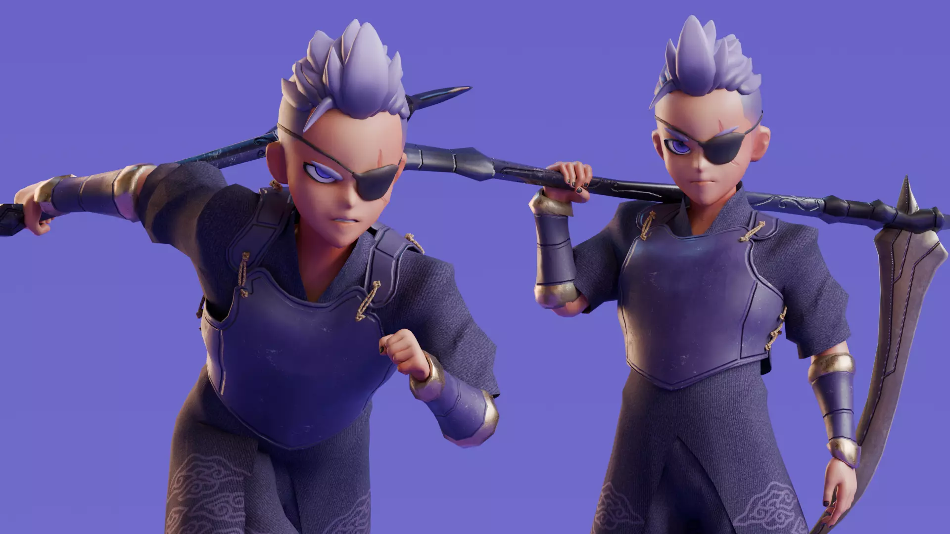 Low poly - Stylized Game Character Male - Ghost Low-poly 3D model_0