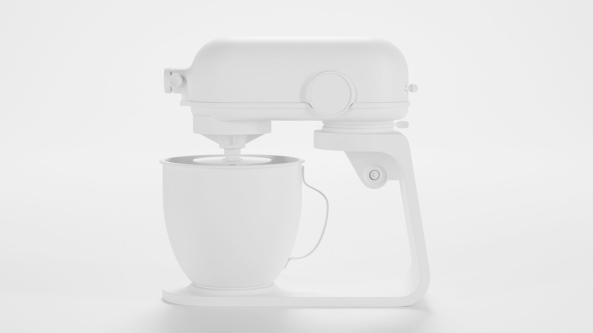 Modern standing mixer Low-poly 3D model_15