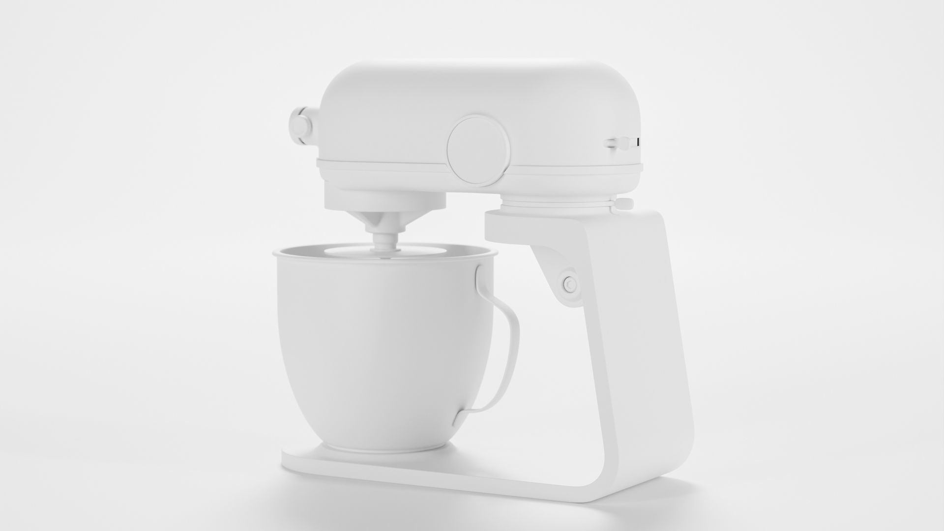 Modern standing mixer Low-poly 3D model_17