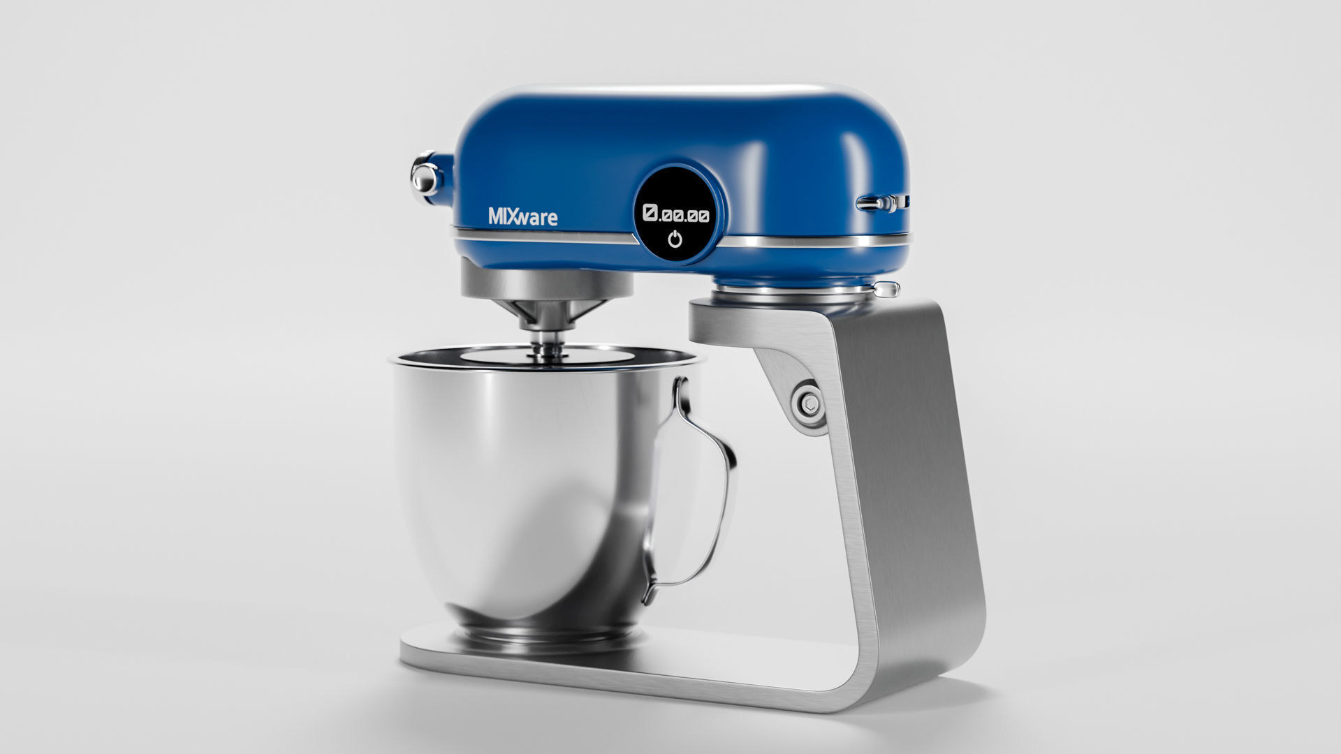 Modern standing mixer Low-poly 3D model_16
