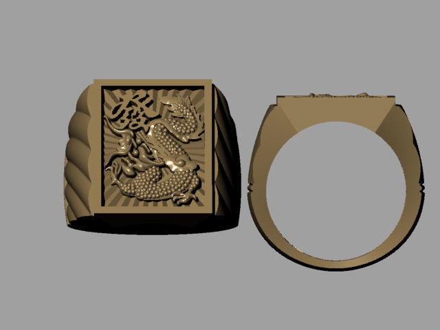 Dragon Ring 3D print model_5