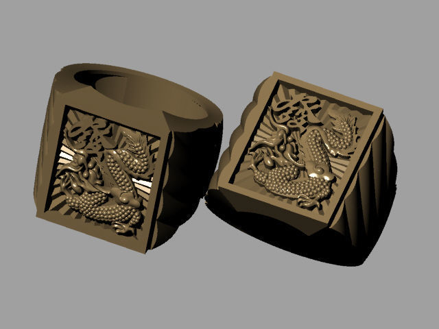 Dragon Ring 3D print model_6