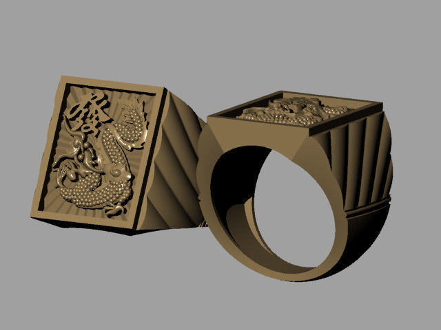 Dragon Ring 3D print model_3