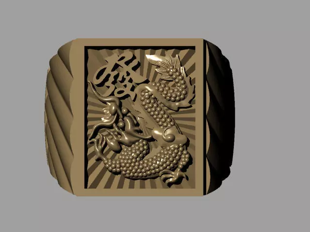 Dragon Ring 3D print model_0