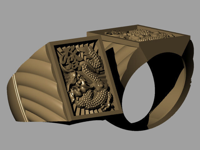 Dragon Ring 3D print model_4