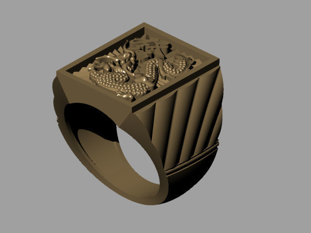 Dragon Ring 3D print model_1