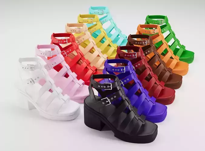 Highway chunky mid sandals Asos design collection