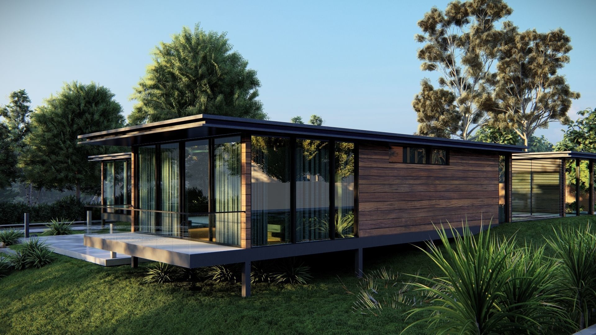 modern and minimal vila  3D model_3