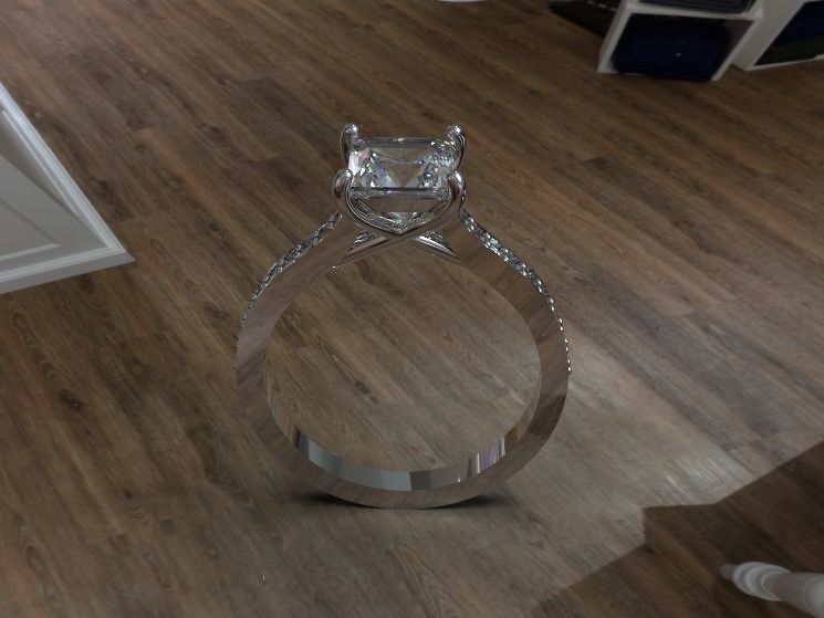 Diamond Engagement Beautiful ring 3d printable 3D print model_10