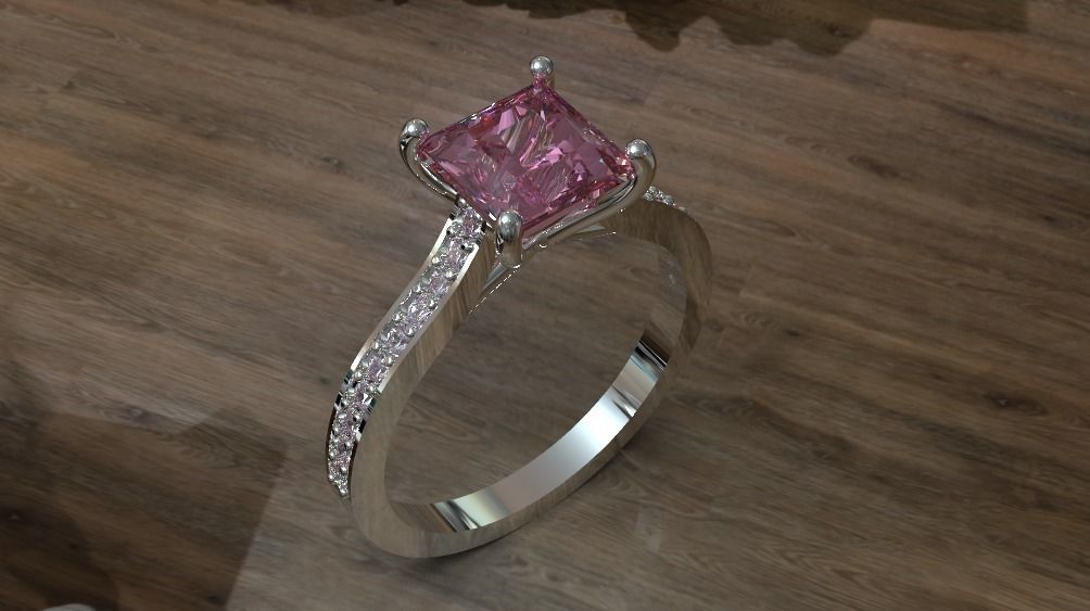 Diamond Engagement Beautiful ring 3d printable 3D print model_7