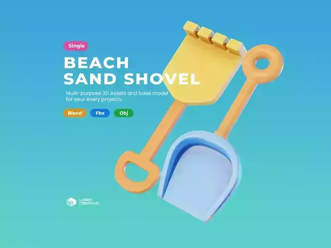Cartoon Beach Sand Shovel