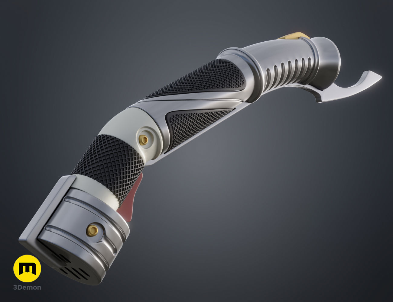 Dooku lightsaber 3D print model_9