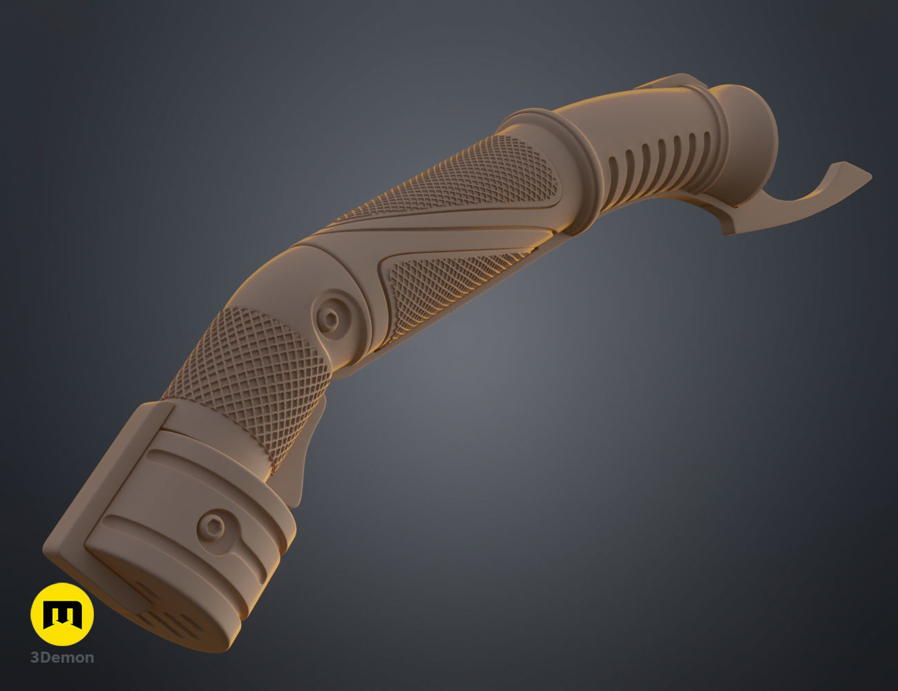 Dooku lightsaber 3D print model_7