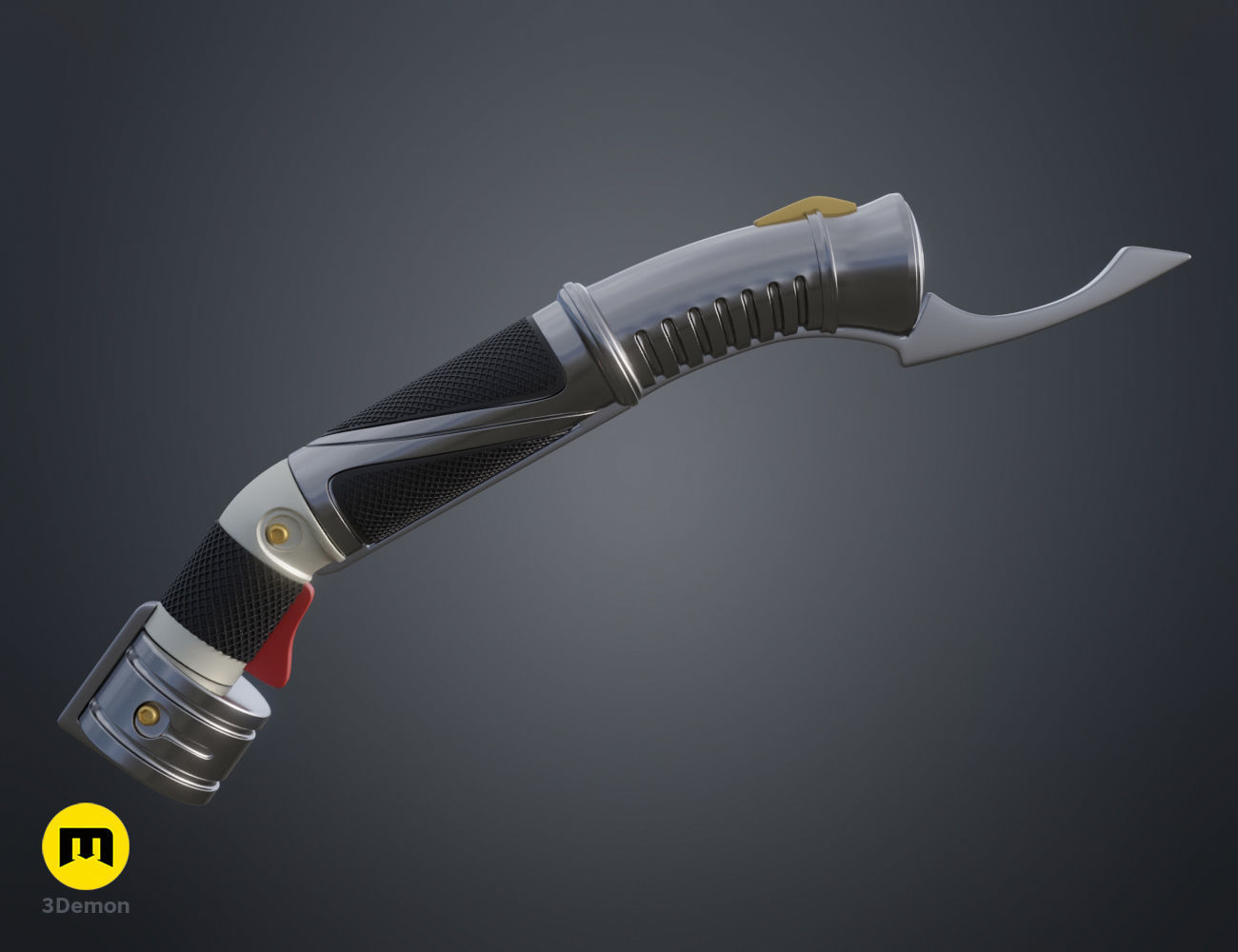 Dooku lightsaber 3D print model_5