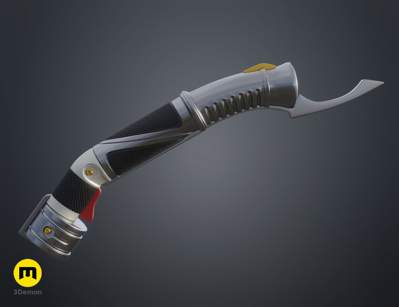 Dooku lightsaber 3D print model_2