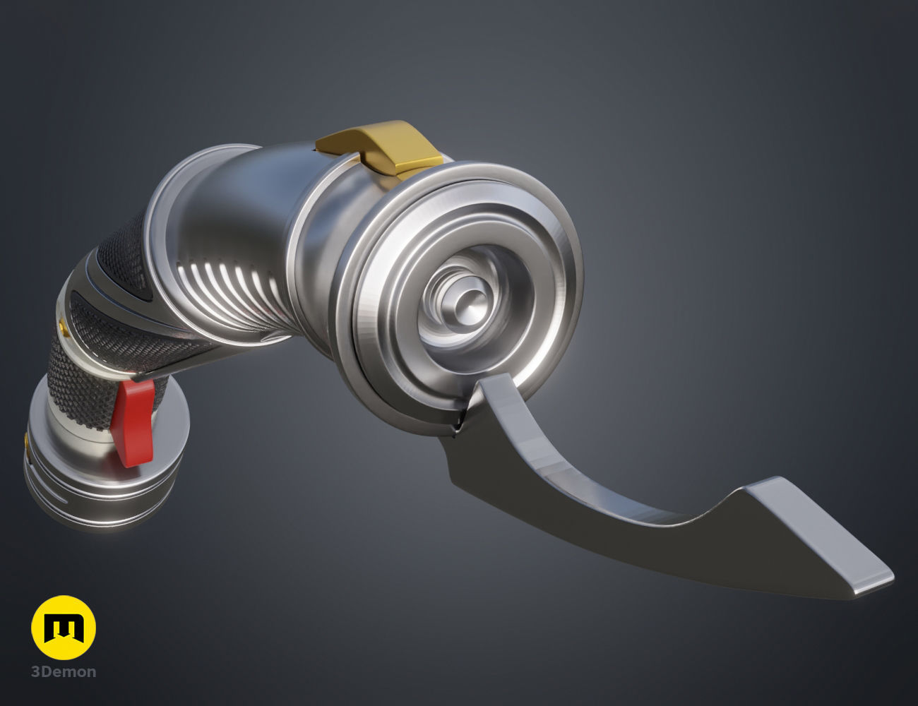 Dooku lightsaber 3D print model_3