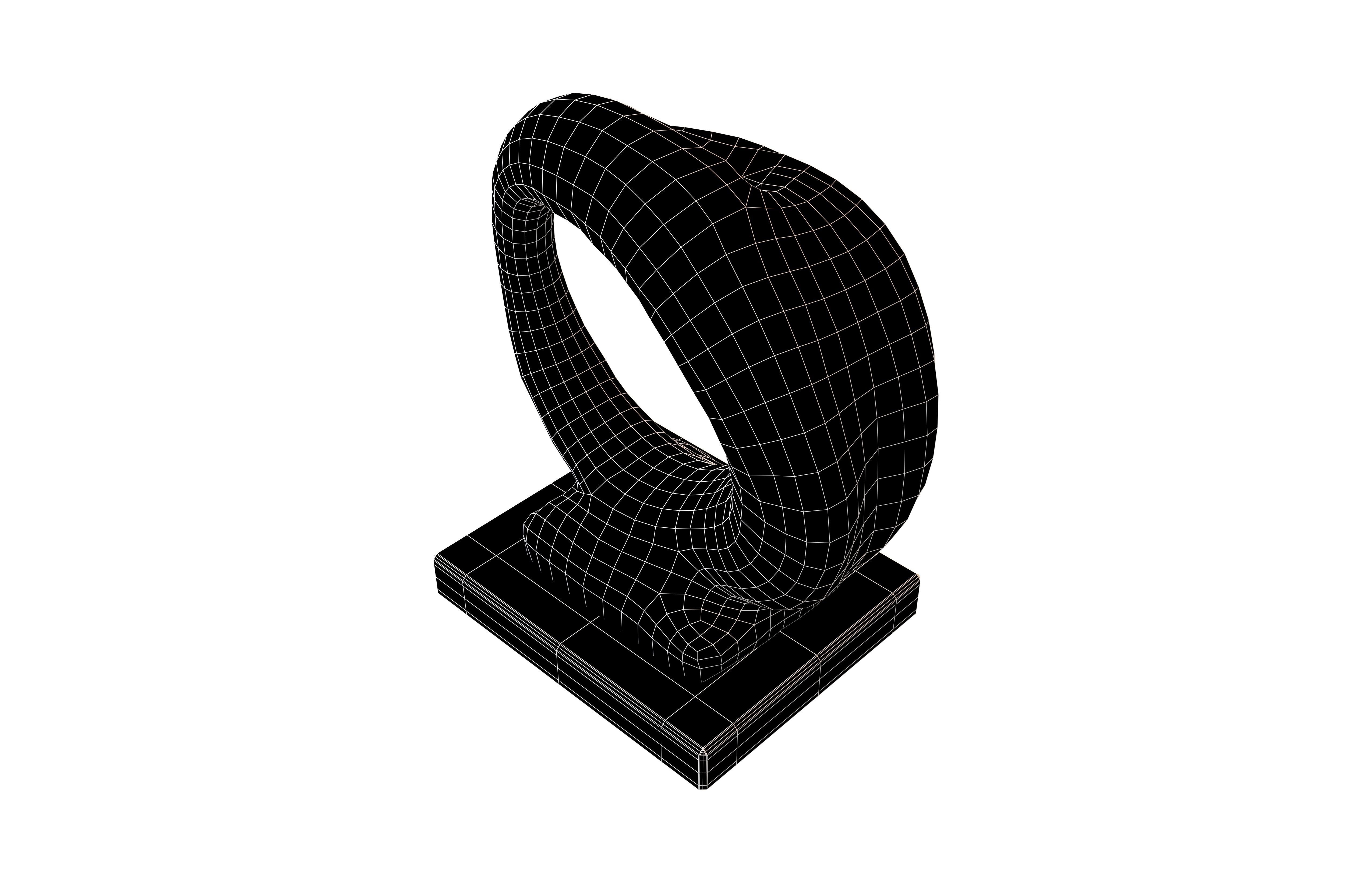 Abstract Decoration v1 001 Low-poly 3D model_6