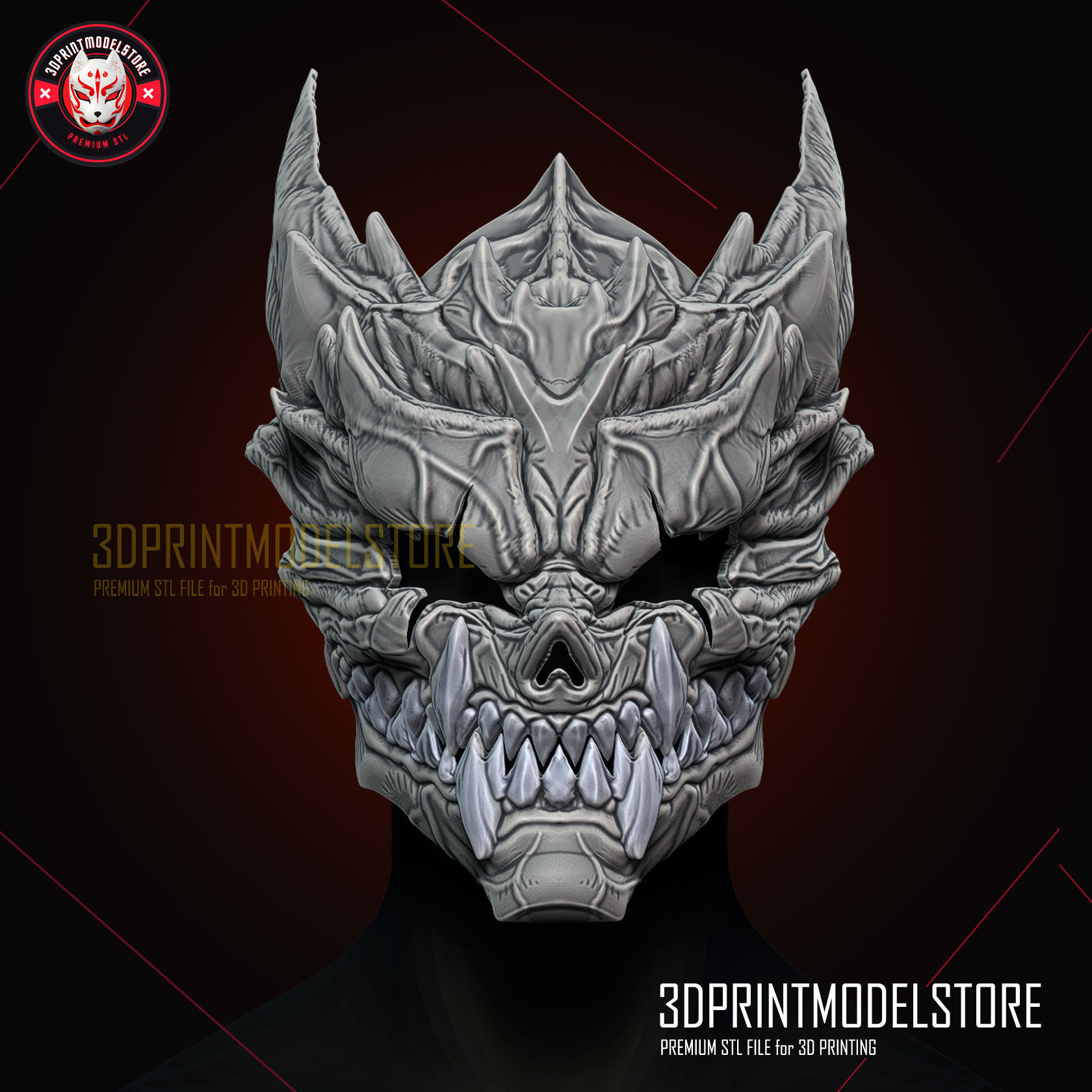 Kaiju No 8 Mask Movable Jaw - Monster 8 Hibino Kafka Cosplay 3D print model_1
