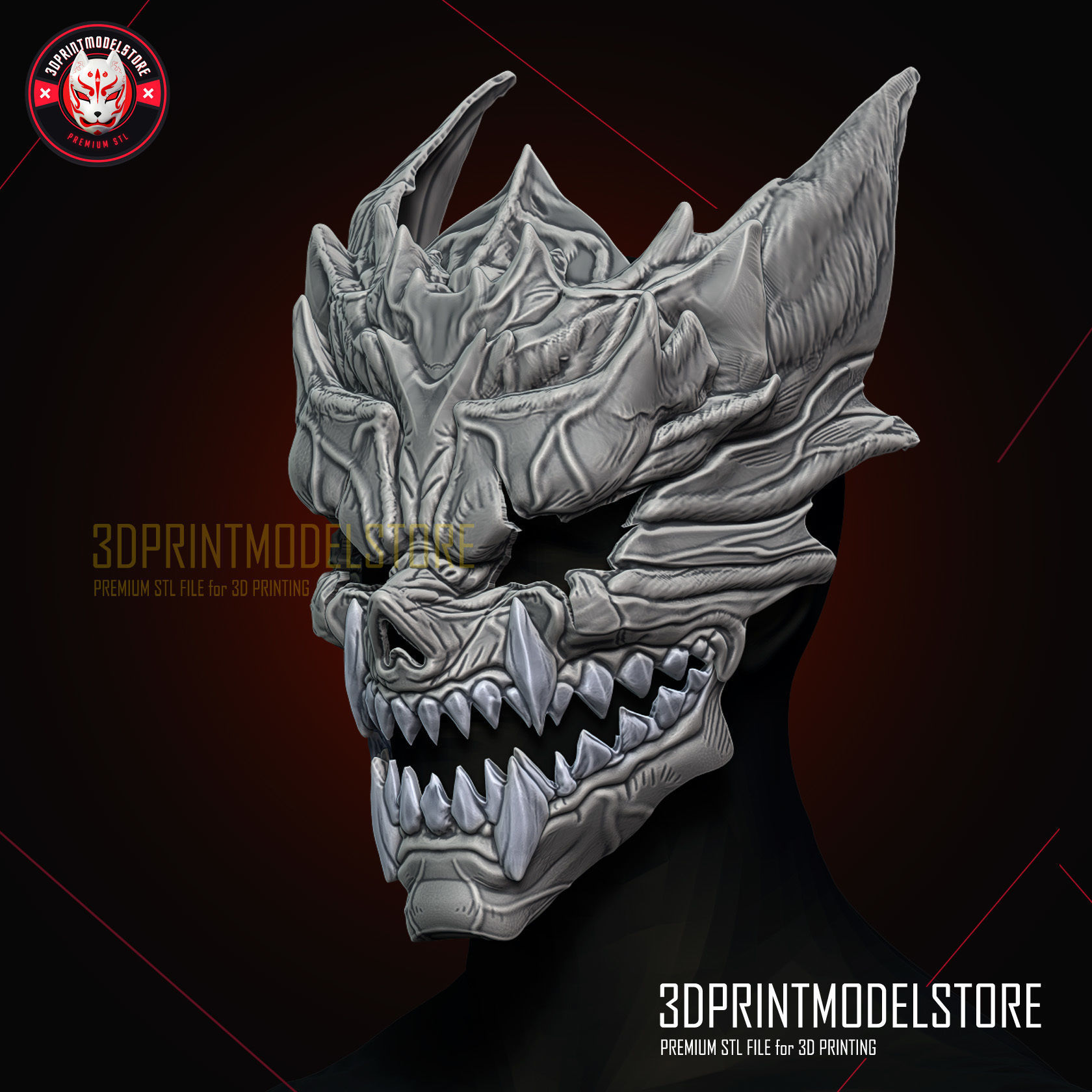 Kaiju No 8 Mask Movable Jaw - Monster 8 Hibino Kafka Cosplay 3D print model_2