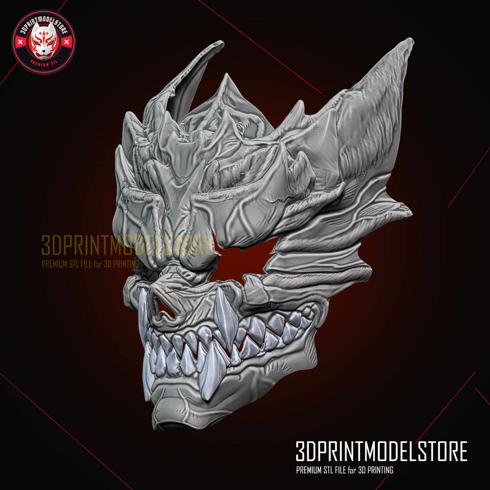 Kaiju No 8 Mask Movable Jaw - Monster 8 Hibino Kafka Cosplay 3D print model_3